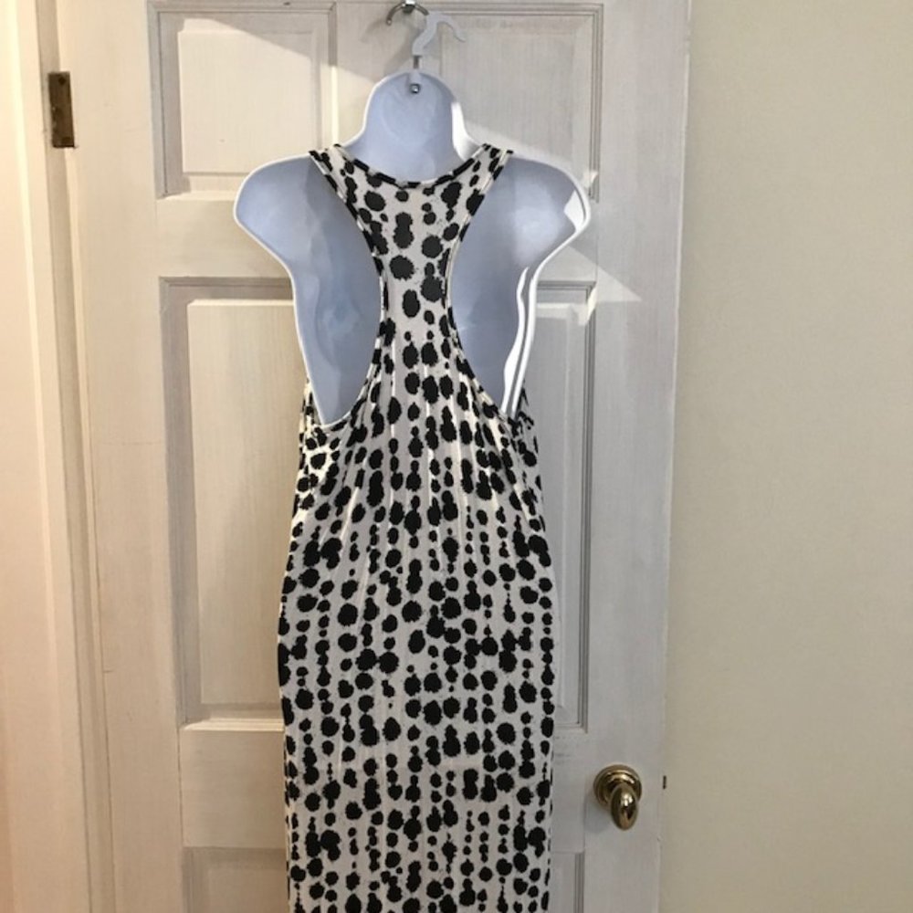 Cool B/W Racer Back Maxi Dress - Picture 2 of 3